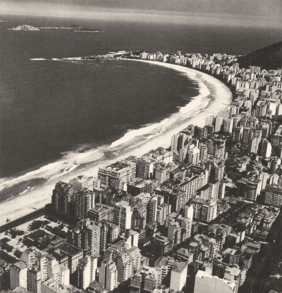 BRAZIL. Rio de Janeiro. Copacabana (1)  1951 old vintage print picture